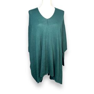 RDI Sleeved Poncho Sweater Enchanted Forrest Green NWT